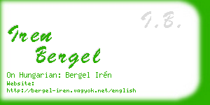 iren bergel business card